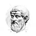 The name "ARISTOTLE ATLAS" in ancient Greek writing, date 08/20/2021 tattoo design idea