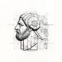 The name "ARISTOTLE ATLAS" in ancient Greek writing, date 08/20/2021 tattoo design idea