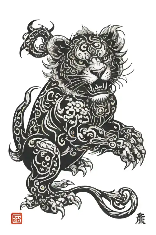 leo zodiac sign language outside tattoo design idea