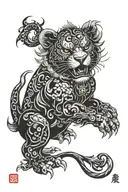 leo zodiac sign language outside tattoo design idea