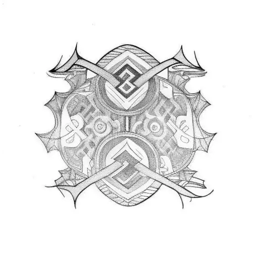 pictish art on arm  tattoo design idea