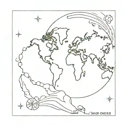 Climate Change, the Earth tattoo design idea