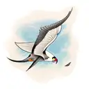 swallow-tailed kite in flight tattoo design idea