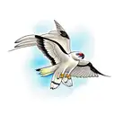 swallow-tailed kite in flight tattoo design idea