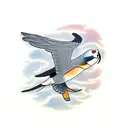 swallow-tailed kite in flight tattoo design idea