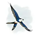 swallow-tailed kite in flight tattoo design idea
