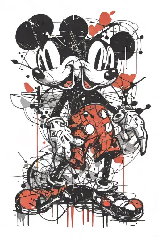 mickey mouse  tattoo design idea