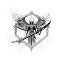 Archangel Michael Sword Epic  tattoo design idea