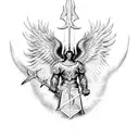 Archangel Michael Sword Epic  tattoo design idea