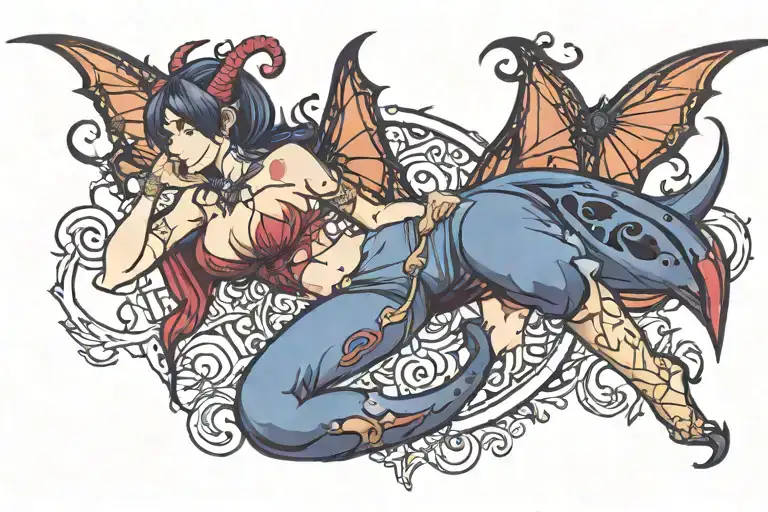 Succubus lust tattoo belly  tattoo design idea