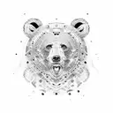 paw print bear tattoo design idea