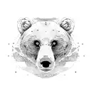 paw print bear tattoo design idea