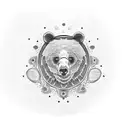 paw print bear tattoo design idea