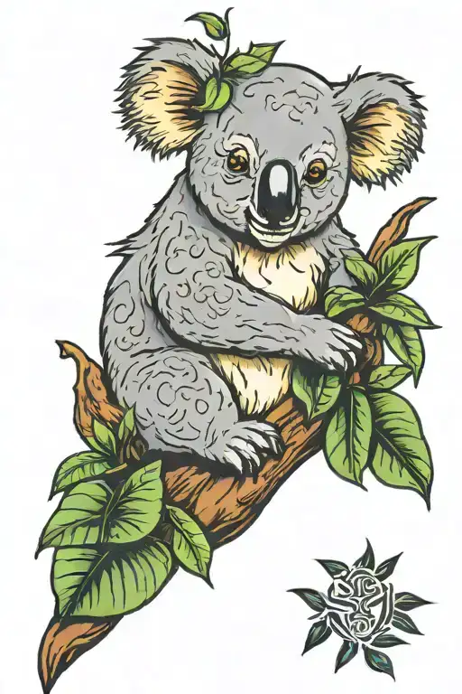 koala bear tattoo design idea