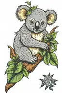 koala bear tattoo design idea