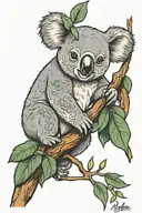 koala bear tattoo design idea