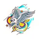 icarus fall tattoo design idea