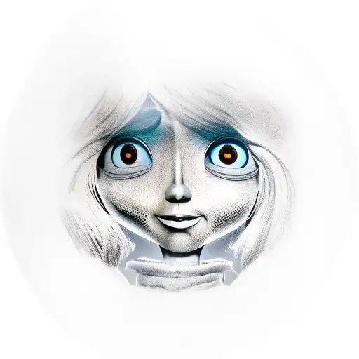 The door key from the movie "Coraline" tattoo design idea