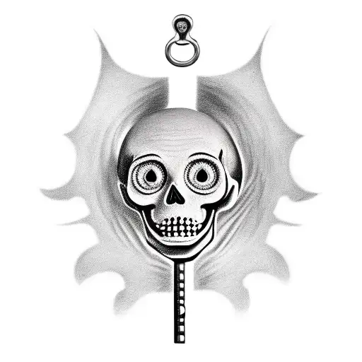 The skeleton key from the movie "Coraline" tattoo design idea