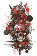 dead inside but keep going tattoo design idea