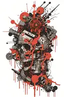 dead inside but keep going tattoo design idea