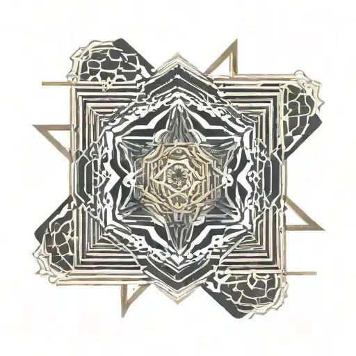 metatron cube, mandala tattoo design idea
