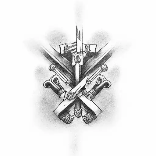 Black cross triceps tattoo tattoo design idea