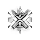 simple Black cross triceps tattoo tattoo design idea