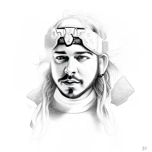 post malone  tattoo design idea