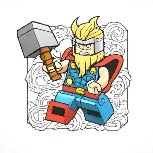 Lego Thor tattoo design idea