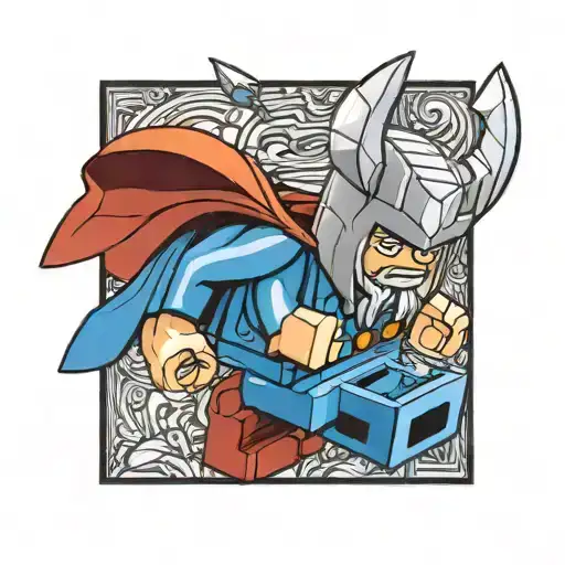 Lego Thor tattoo design idea
