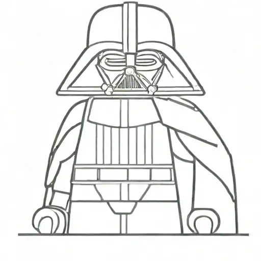 lego darth vader tattoo design idea