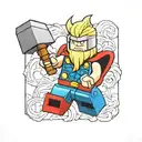 Lego Thor tattoo design idea