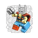 Lego Thor tattoo design idea