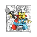 Lego Thor tattoo design idea