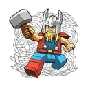 Lego Thor tattoo design idea