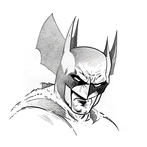 Batman riding on the roadrunner tattoo design idea