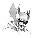 Batman riding on the roadrunner tattoo design idea