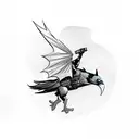 Batman riding on the roadrunner tattoo design idea