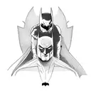 Batman riding on the roadrunner tattoo design idea