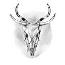 longhorn skull tattoo design idea