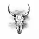 longhorn skull tattoo design idea