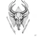 longhorn skull tattoo design idea