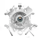 revolvers tattoo design idea