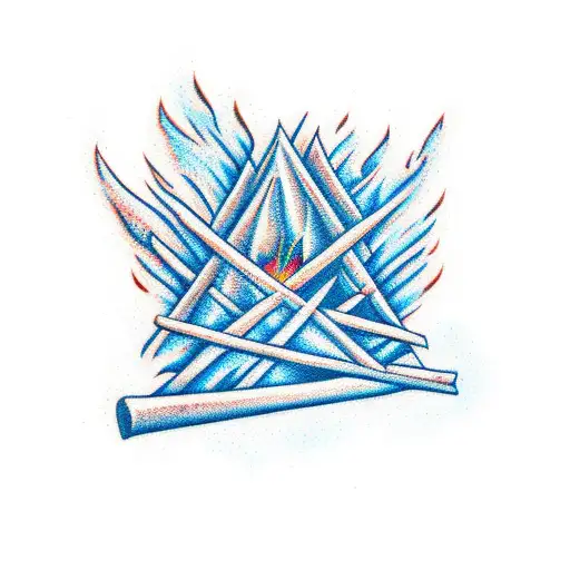 bonfire tattoo design idea
