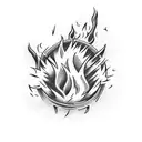 bonfire tattoo design idea