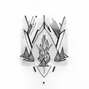 bonfire tattoo design idea