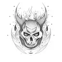 bonfire tattoo design idea