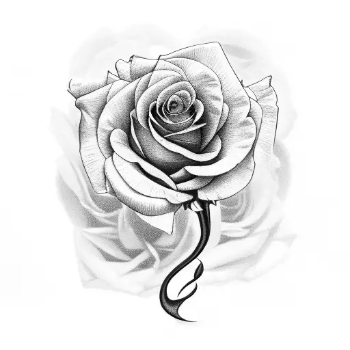 rose and carnation bouquet in the shape of a uterus tattoo design idea