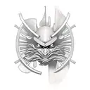 samurai facing void  tattoo design idea